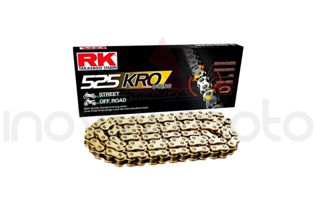 CADENA RK 525-124 O-RING DORADA