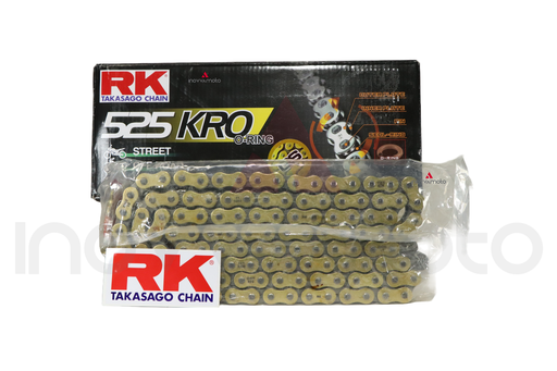 RK CADENA 525KRO-124 O RING DORADA